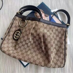 Gucci Brown Monogram Shoulder Bag